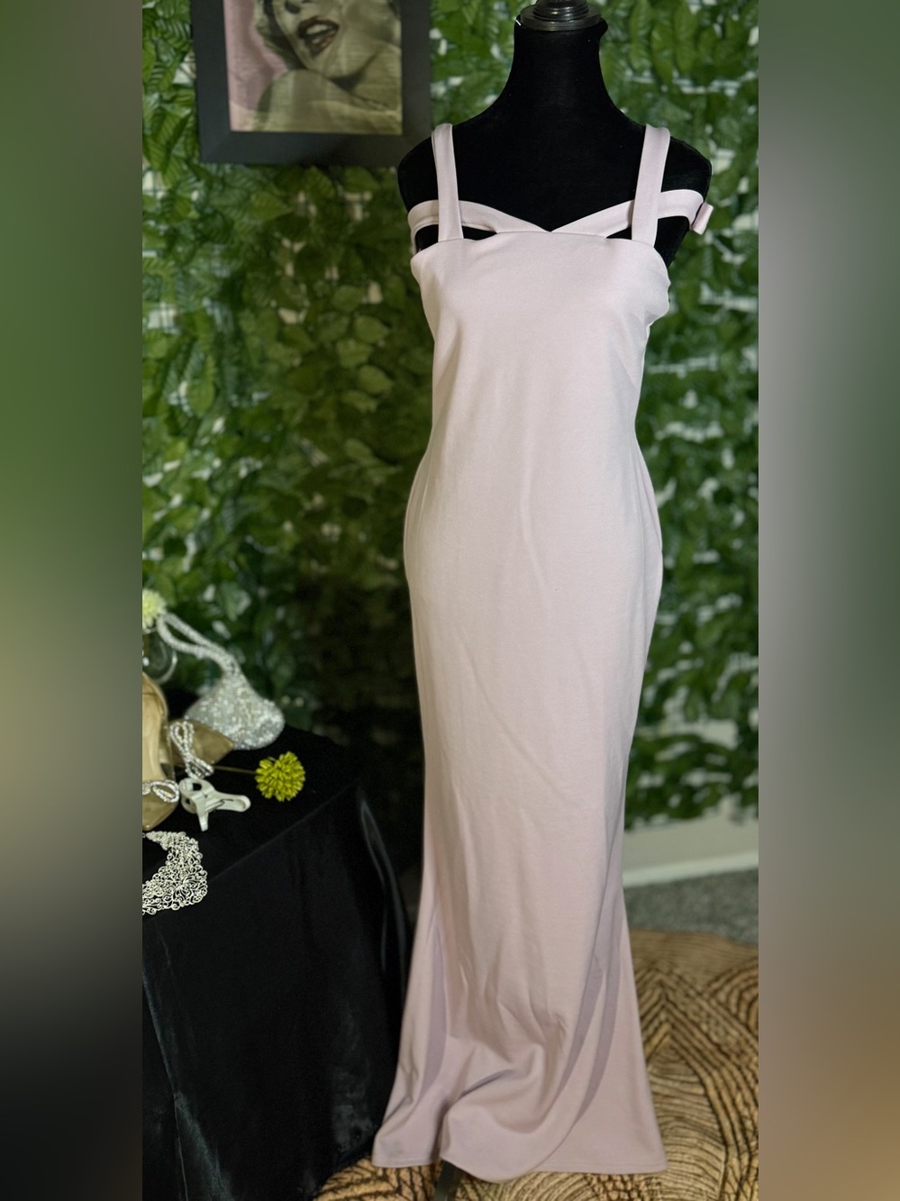 Missguided Pale Purple Strappy Maxi Dress